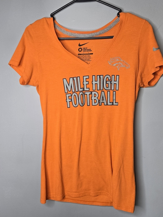 Nike Tops - Nike Denver Broncos Mile High Football T-Shirt Women’s M Slim Fit Orange NFL